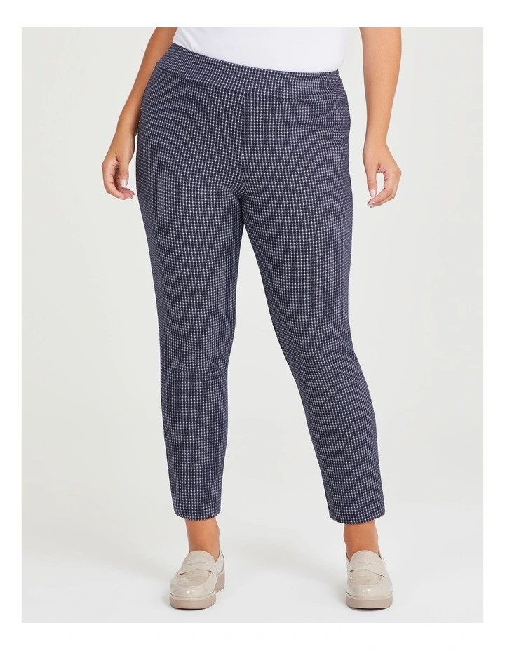 Textured Geo Pant in Dark Indigo