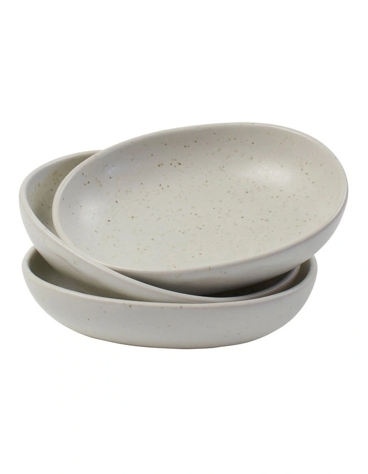 Arcata Serving Dish Set of 3 14x12cm in Natural