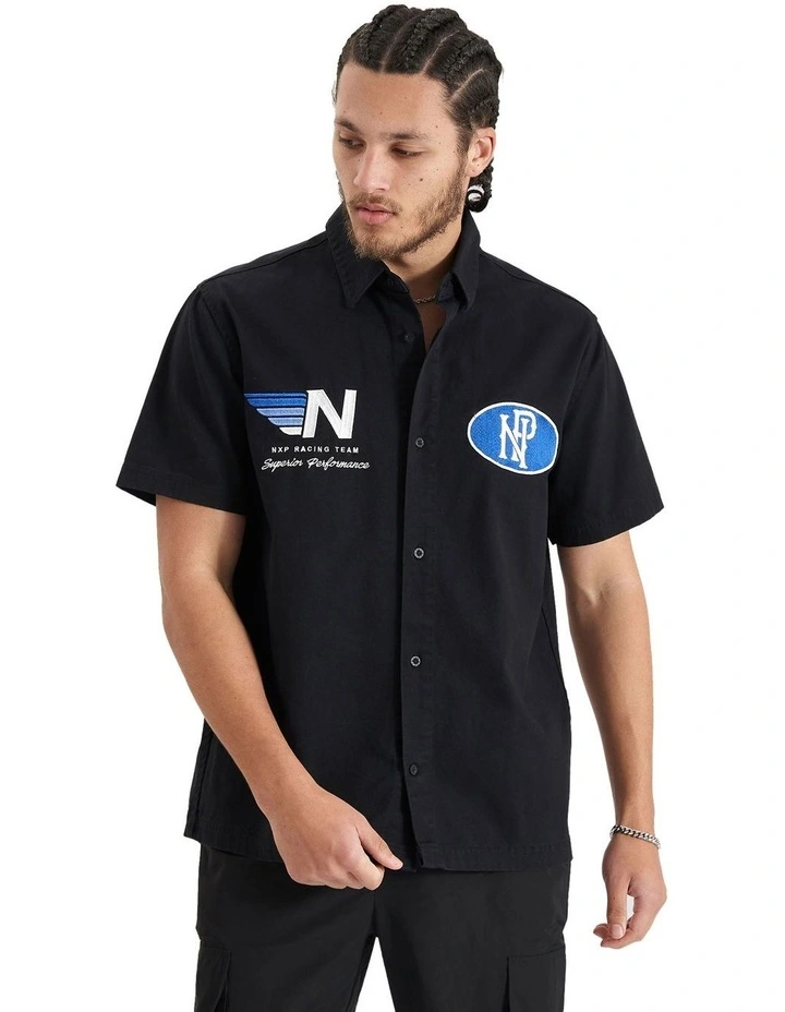Rebound Mechanic Short Sleeve Shirt in Black
