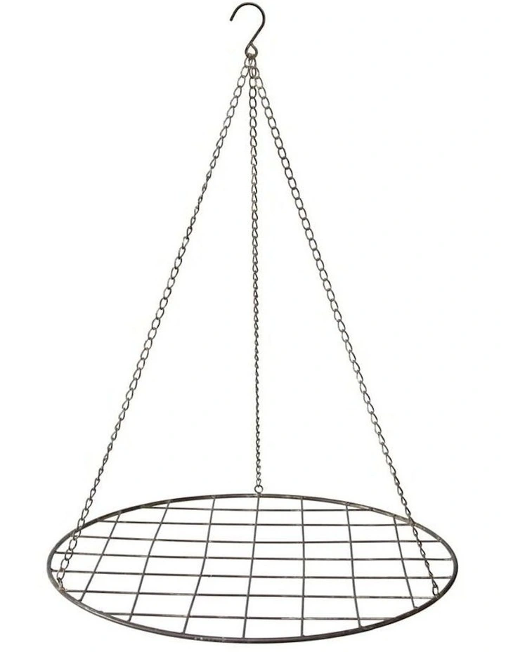 Round Hanging Garden Planter Display in Rust