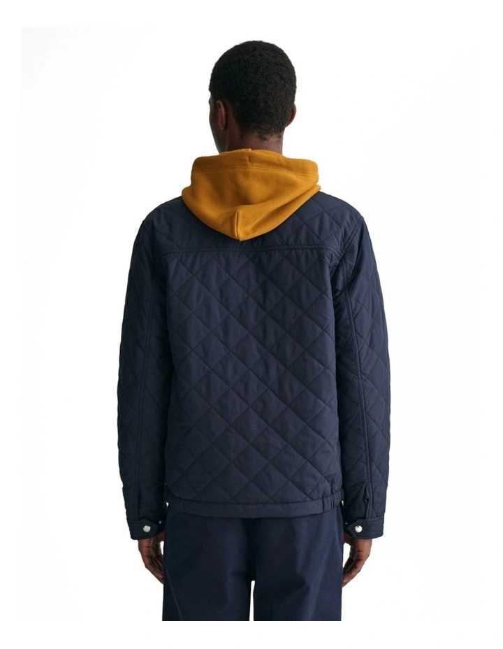 Quilted Windcheater Jacket in Evening Blue