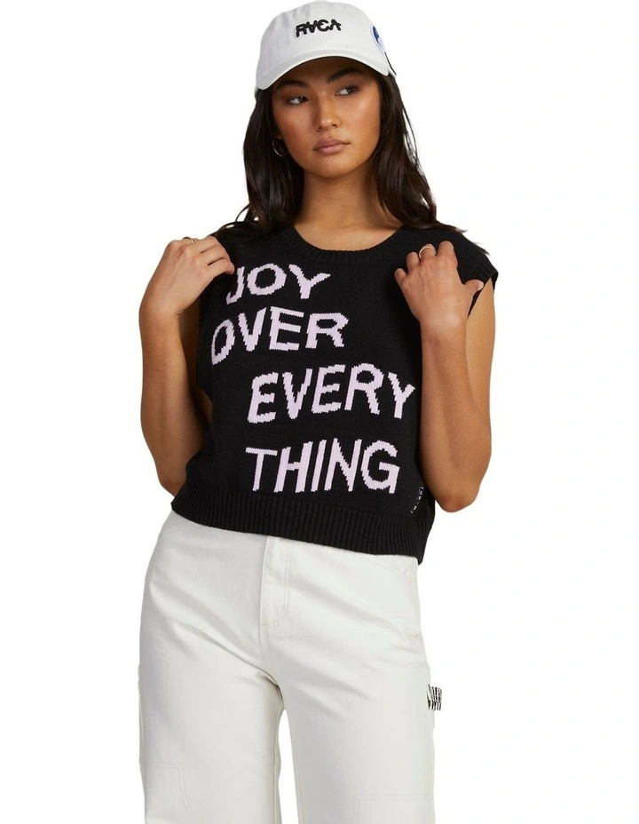 Joys Sweater Vest in Black