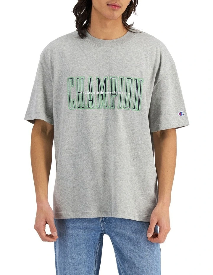 Heritage 90s Logo Tee in Oxford Heather