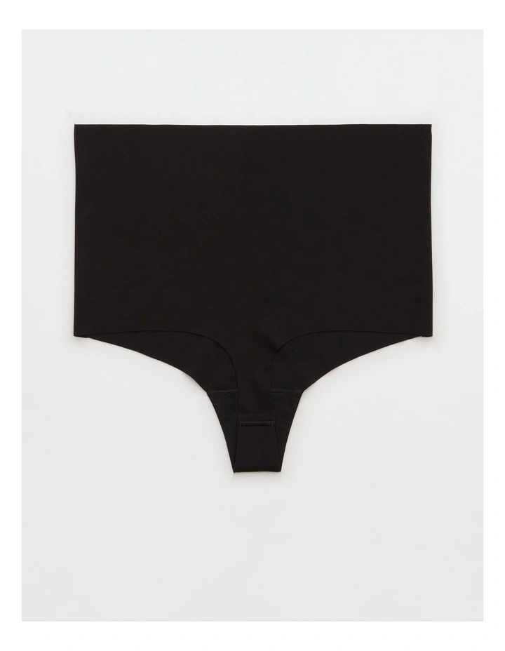 Smoothez No Show Xtra High Rise Thong Underwear in Black