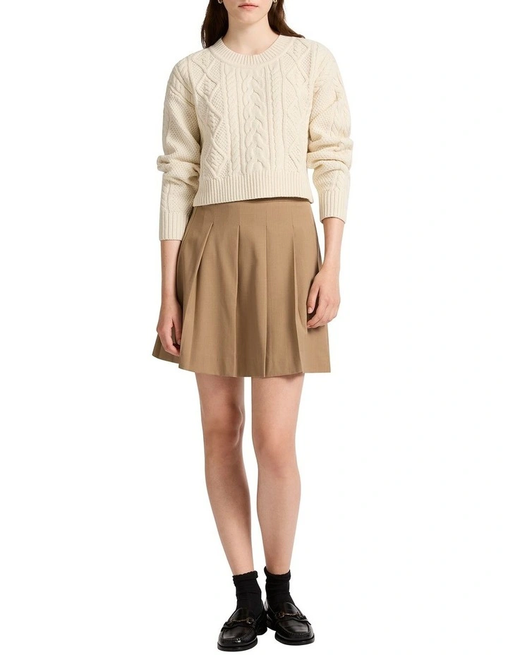 Show And Prove Mini Skirt in Biscuit