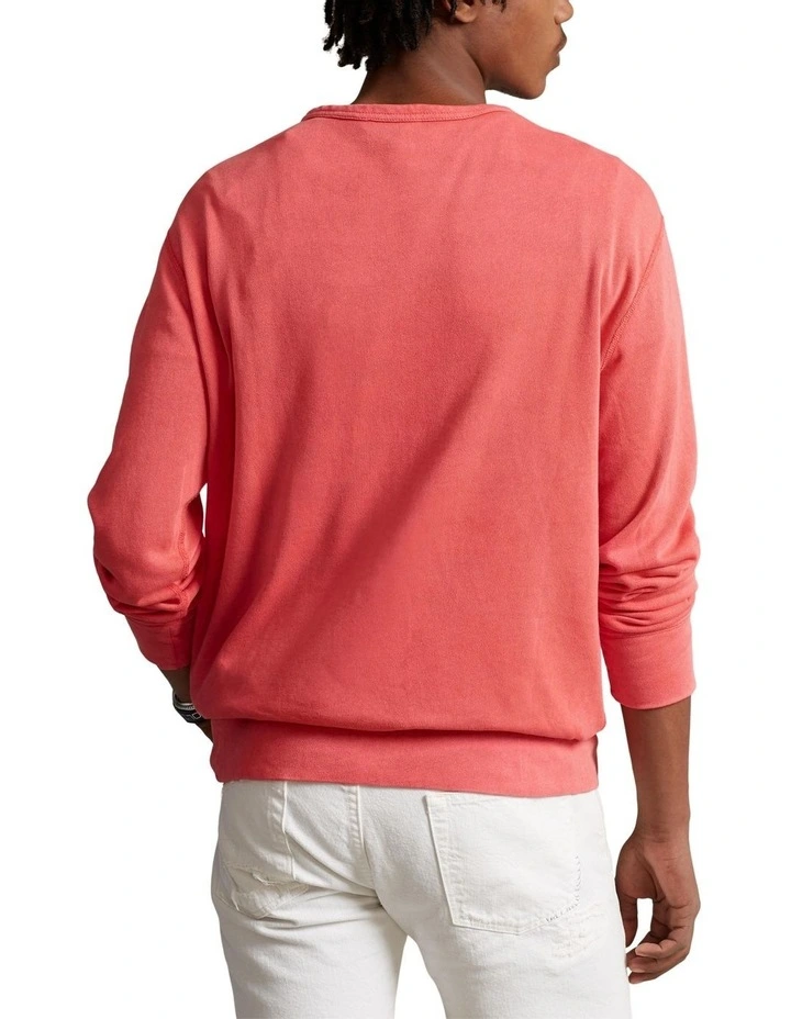 Spa Terry Sweatshirt in Coral
