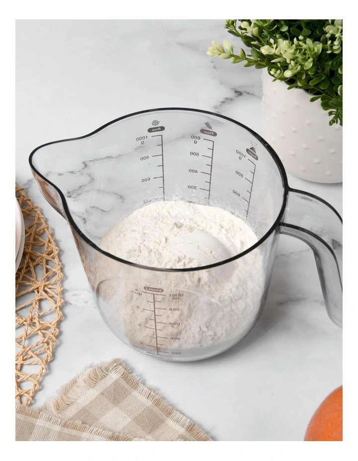 Modern Weight Conversion Measuring Cup Set 1000ml in Clear