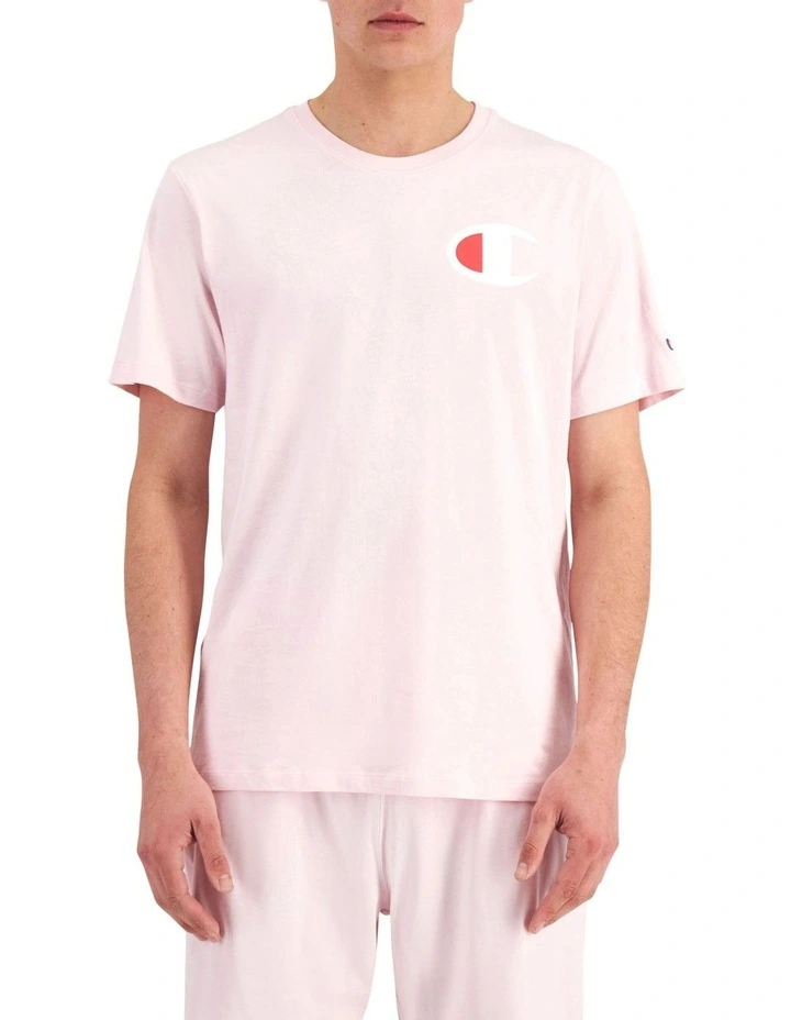 Logo Tee in Pink Moon