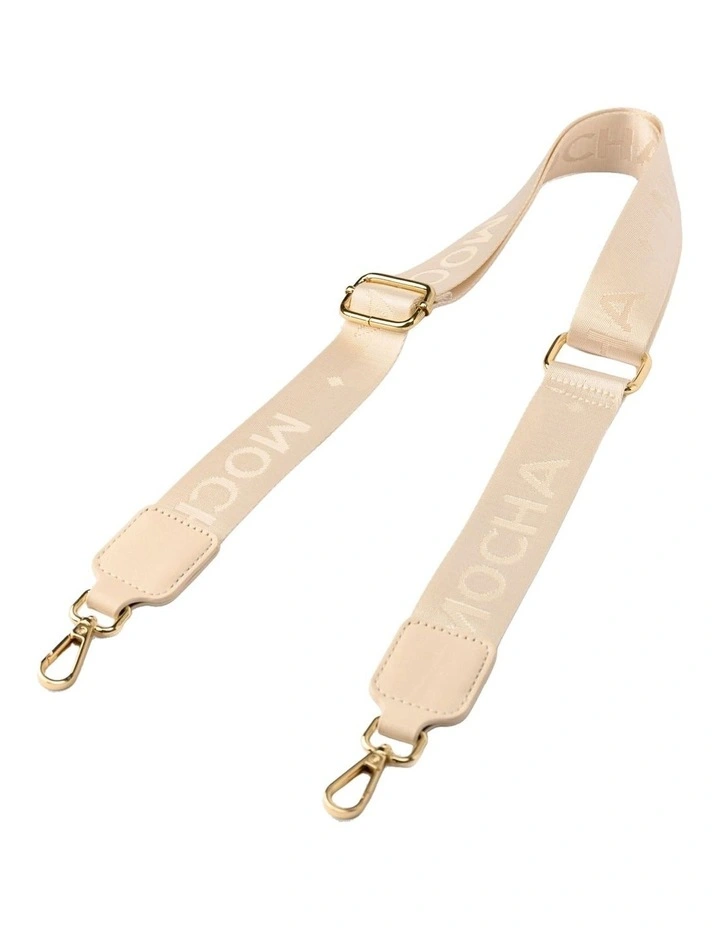 Logo Webbing Strap in Beige