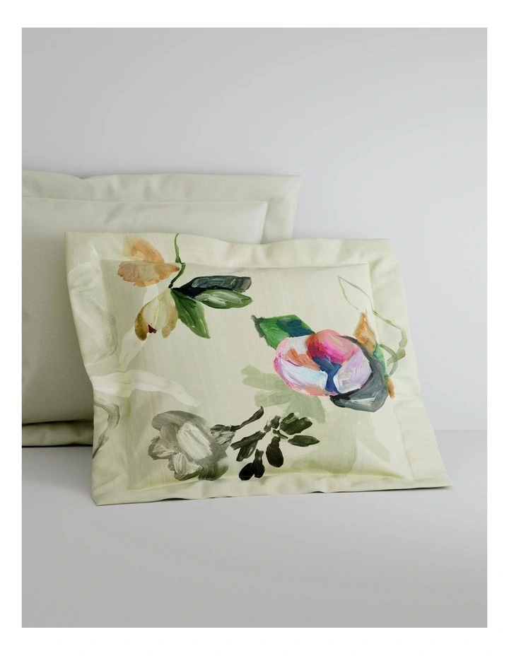 Dallery Tailored European Pillowcase Pair in Celery