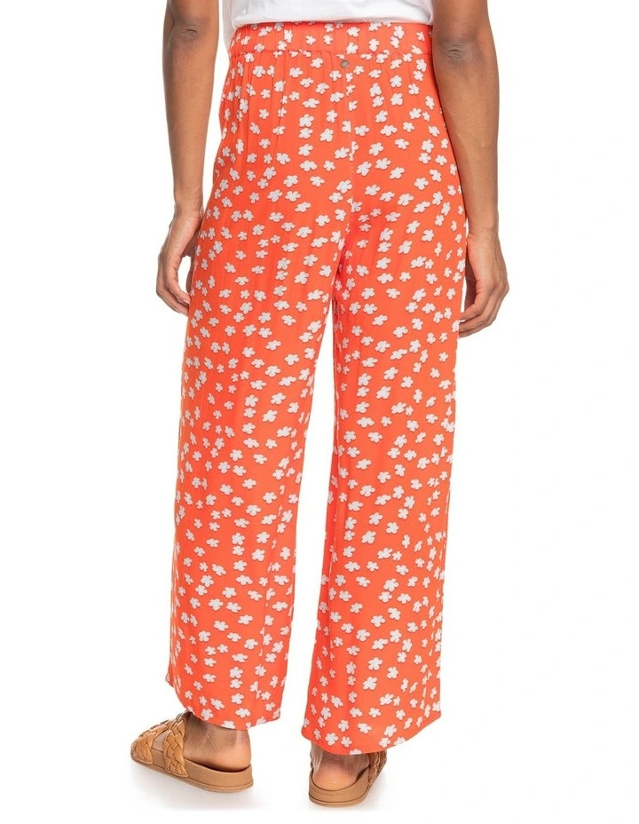Midnight New Avenue Wide Leg Trousers in Tiger Lily Flower