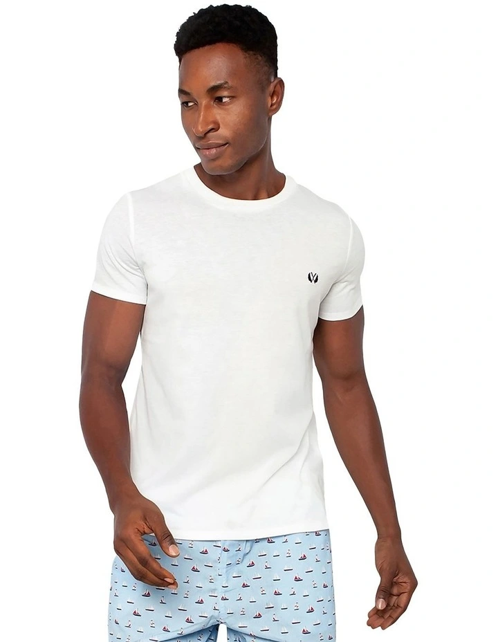 Crew Neck Tee in White