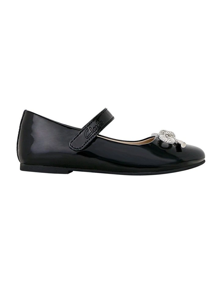 Amora Senior Shoes in Black Patent