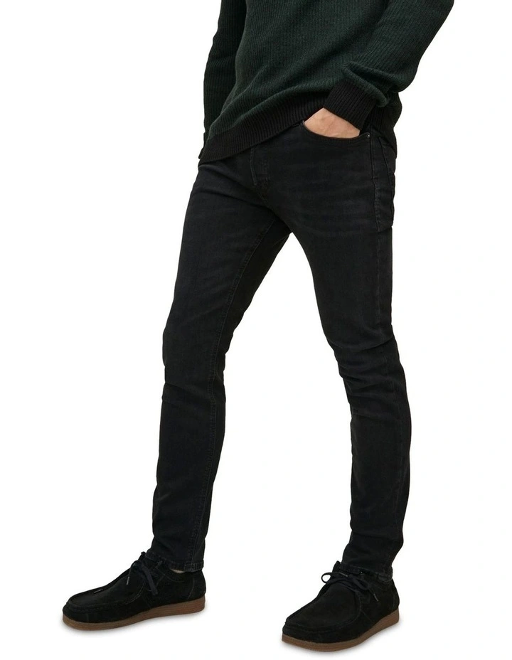 Tim Original 789 Slim Straight Jeans in Black Denim