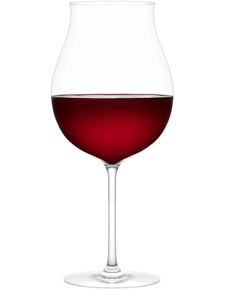 Vintage Red B Wine Glass Set of 2