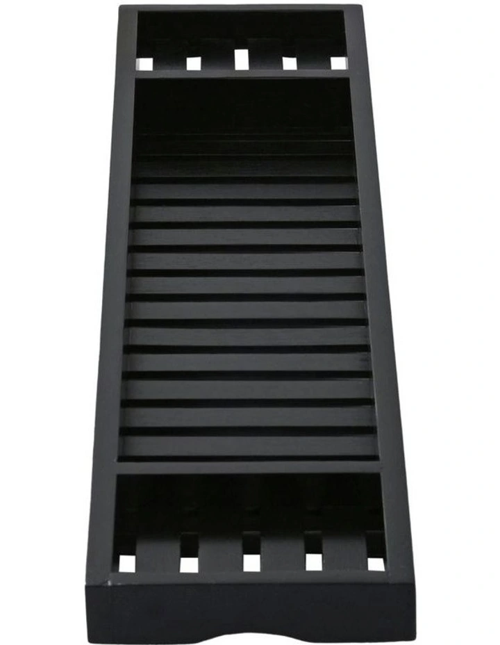 Essential Bamboo Bath Caddy 70x15x4.5cm in Black