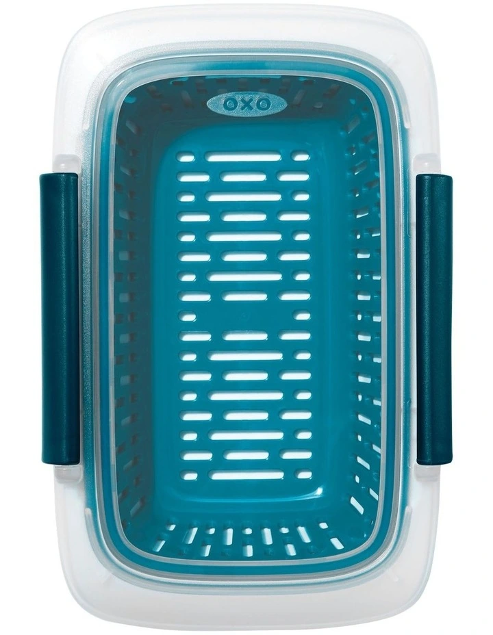 Prep And Go Container With Colander in Blue