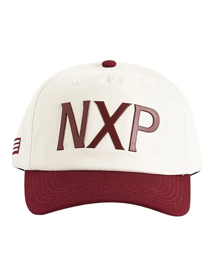 Liminal 5 Panel Curved Peak Cap in Natural White