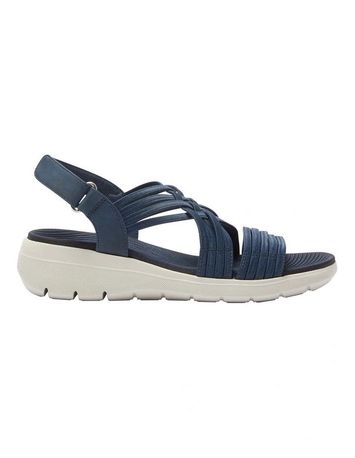 Luna Sandals in Navy Elastic