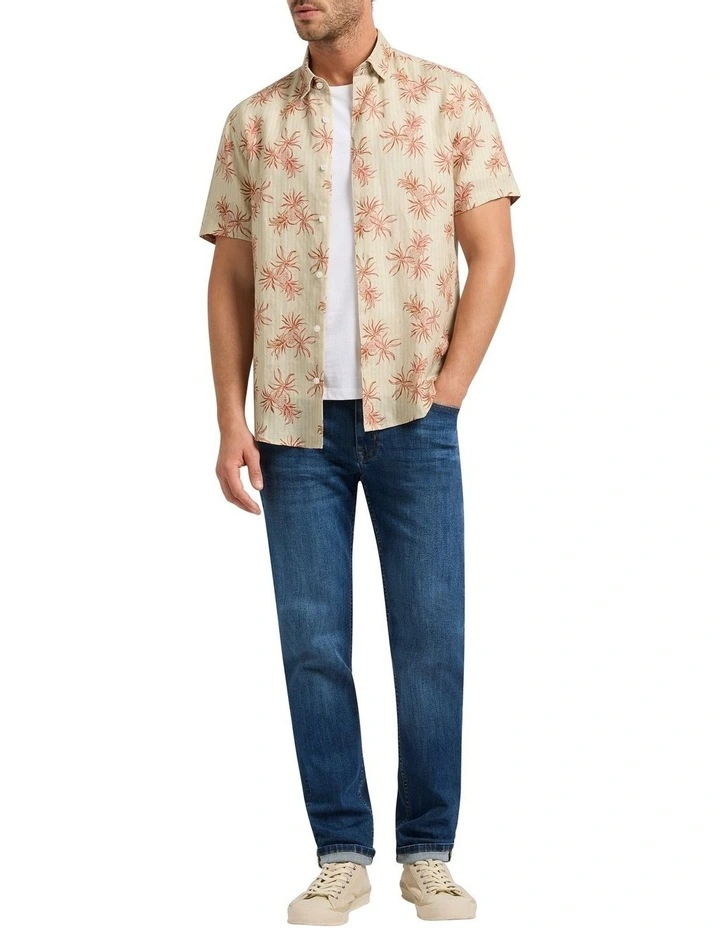 Sour House Linen Shirt in Sand Multi