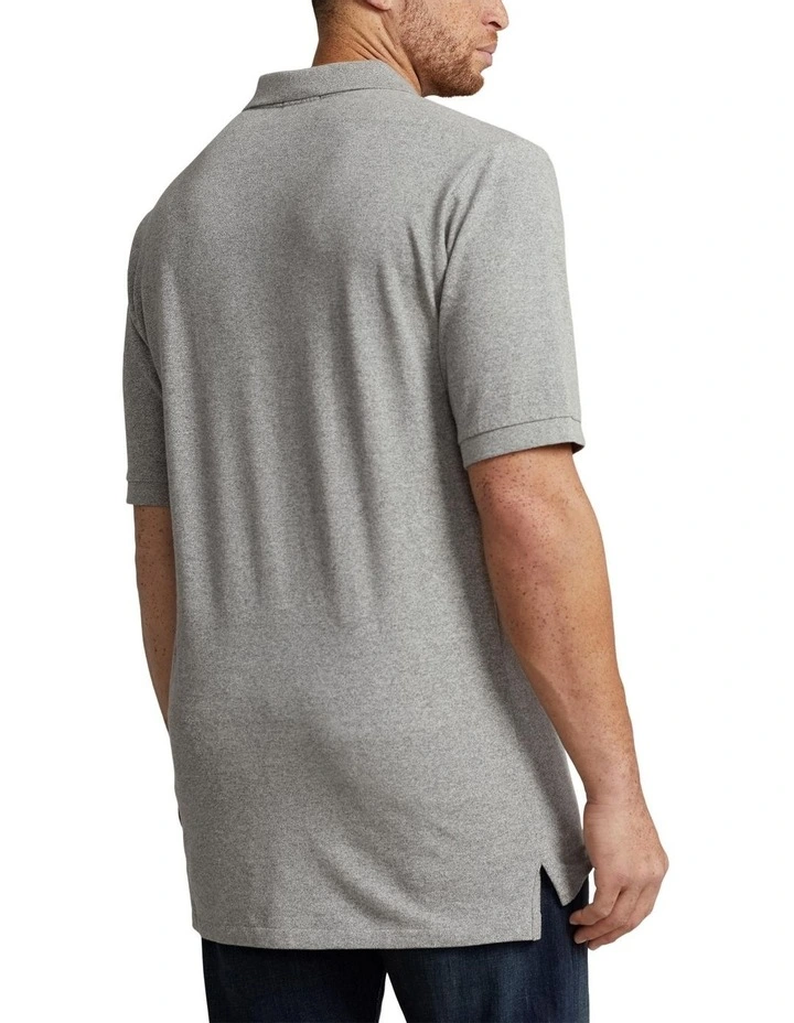 Big & Tall The Iconic Mesh Polo Shirt in Grey