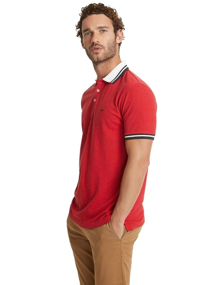 Otto Organic Cotton Polo in Red