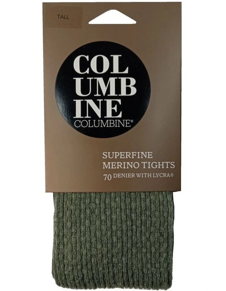 Superfine 70D Merino Texture Tights in Khaki