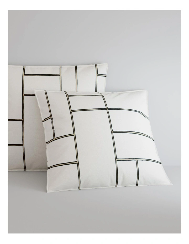 Parker European Pillowcase in White