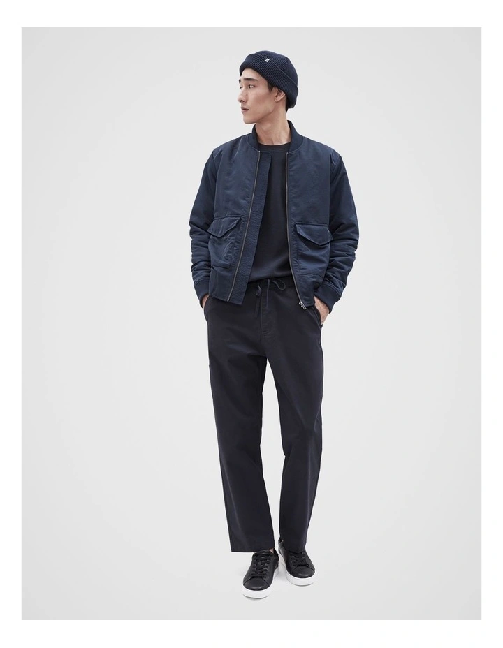 Textured Pull Over in Navy