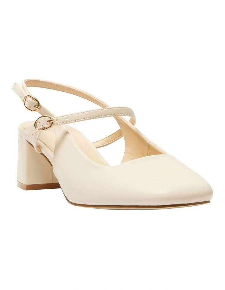 Natasha Heeled Shoes in Bone Smooth