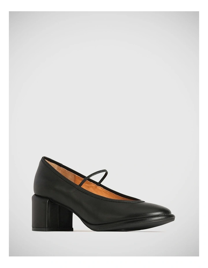Darcella Leather Mary Jane in Black