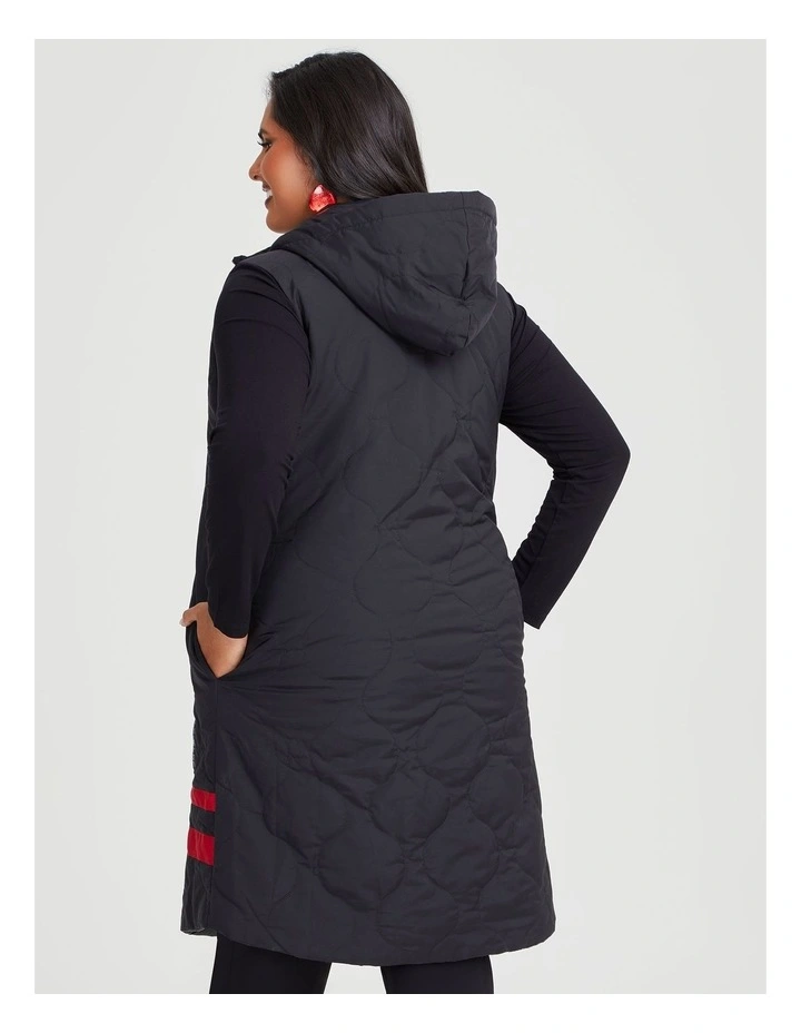 Scarlet Puffer Vest in Black