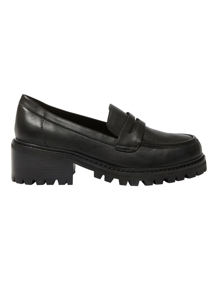 Toronto Leather Heeled Shoes in Black