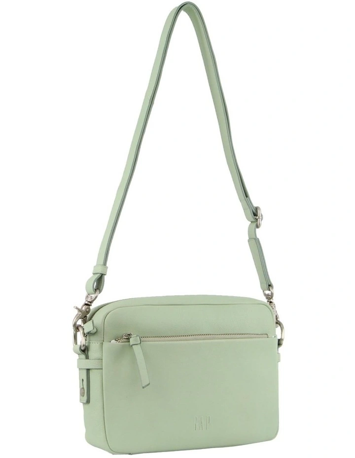 Leather Cross-Body Bag in Sage