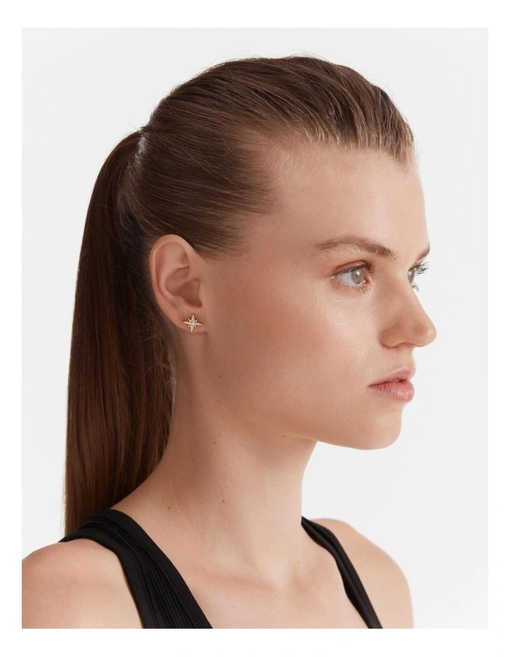 Cosmos Petite Stud Earrings in Gold