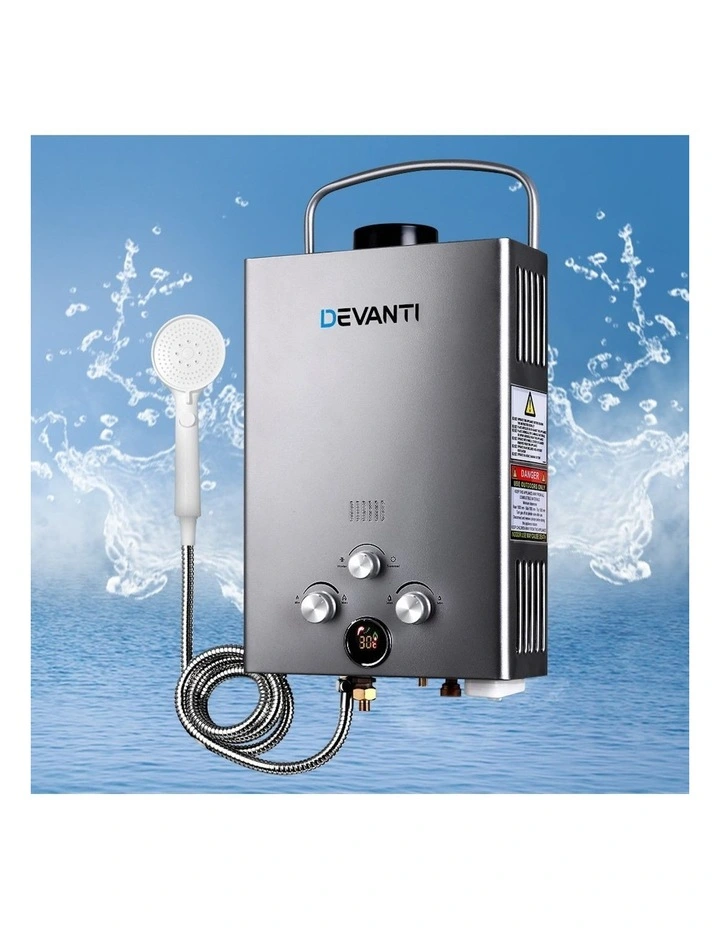 Gas Hot Water Heater in Grey