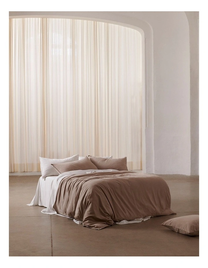 Brae Australian Cotton King Quilt Cover in Natural