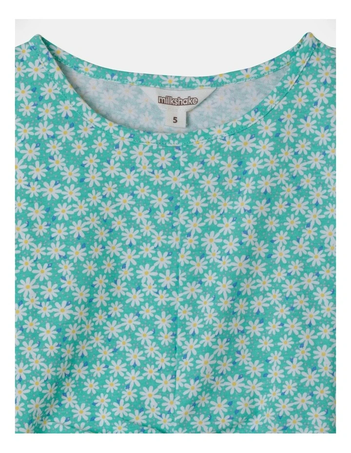 Tie Front Cropped Tee In Mint