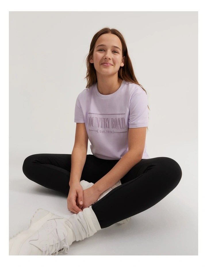 Teen Logo Legging in Black