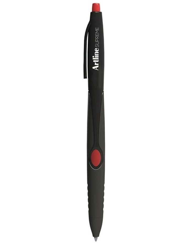 12 Piece Supreme 1.0mm Ball Point Pen Red