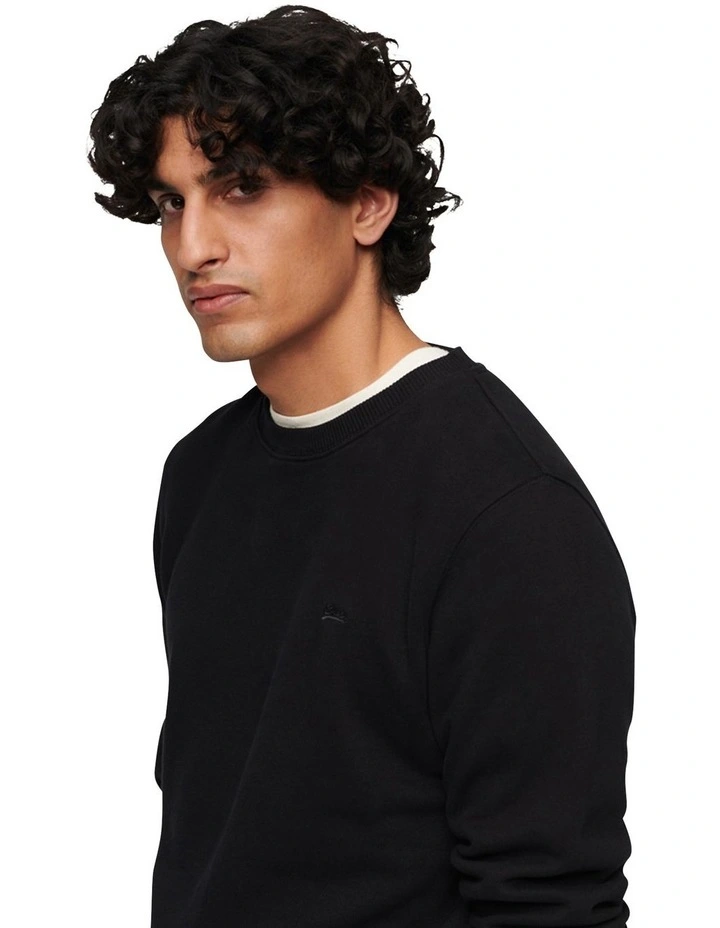 Essential Logo Crew Sweatshirt in Black