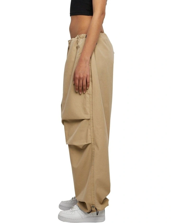 Cotton Parachute Pants in Wet Sand