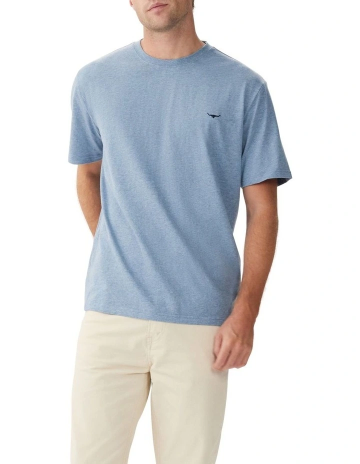 Parson T-shirt in Blue Marle
