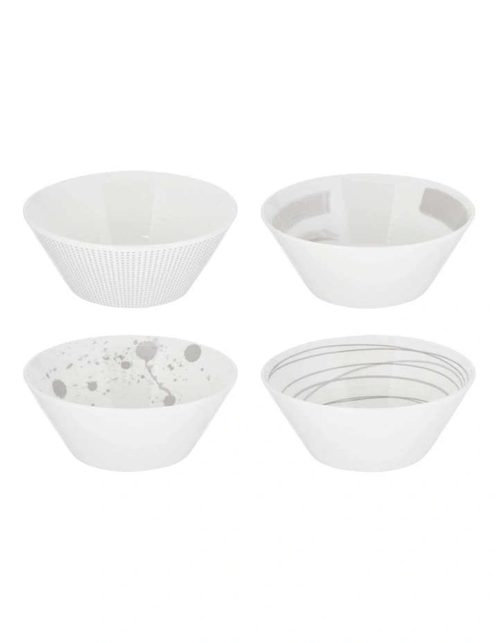 Pacific 16cm Assorted Set of 4 Bowls Stone
