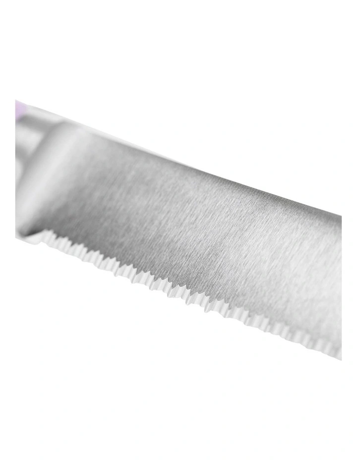 Double Serrated Bread Knife 23cm in Purple Yam