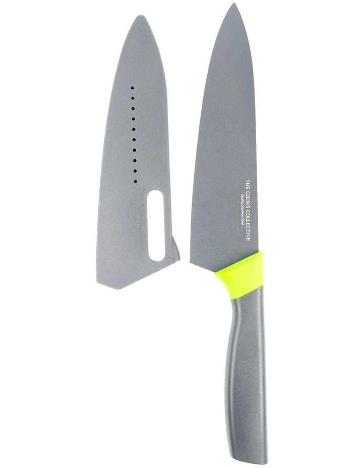 Ti Chef Knife with Sheath 17cm in Yellow