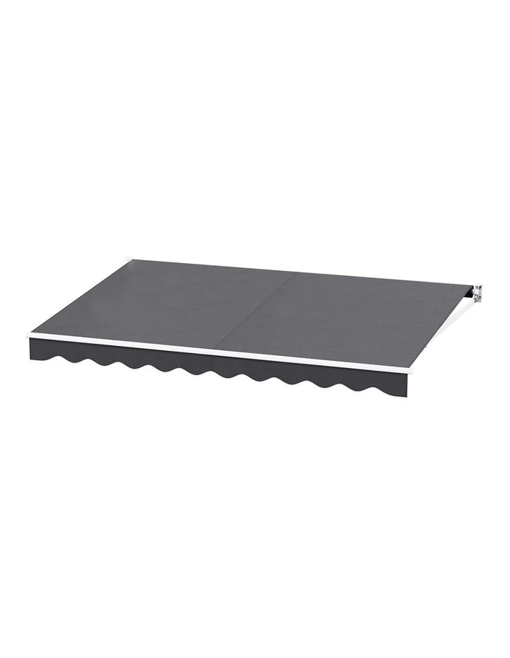 Retractable Folding Arm Awning Motorised Sunshade 4x2.5m in Grey