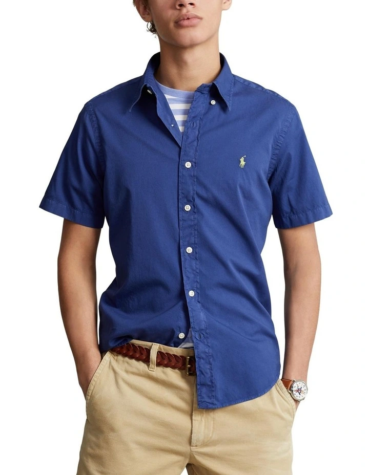 Classic Fit Twill Shirt in Blue