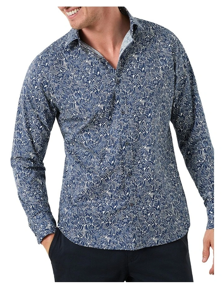 Flumicino Printed Shirt in Navy White