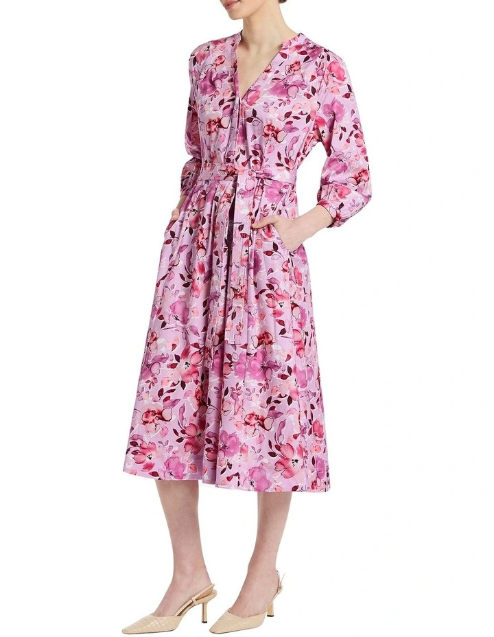 Joan Cotton Dress in Lotus Multi